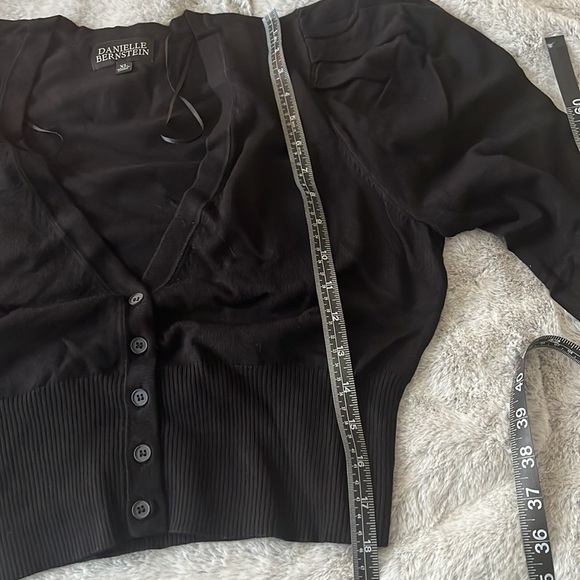 Danielle Bernstein Black Cardigan NWT - Picture 5 of 5